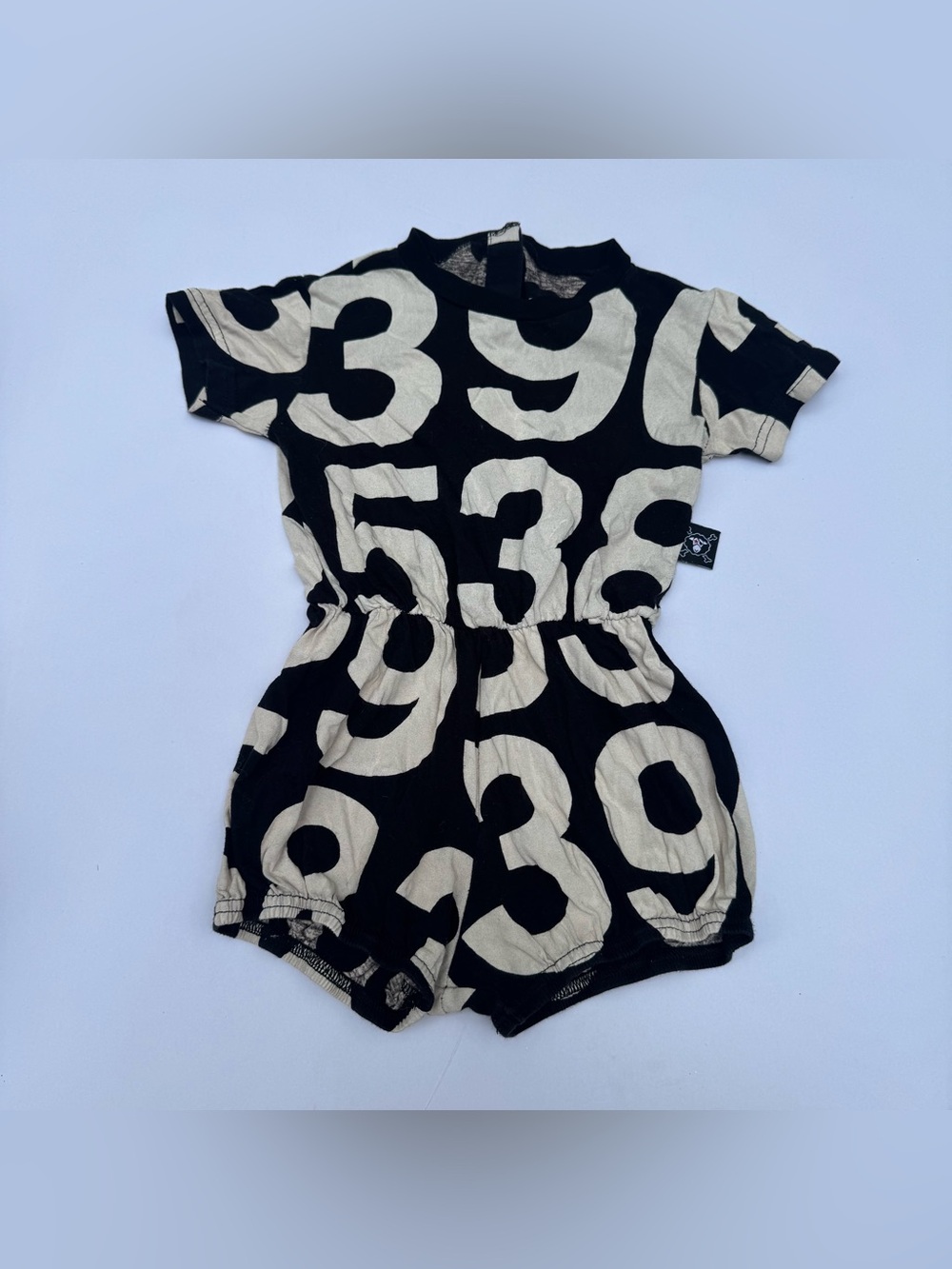 nununu Black & Ivory Numbers romper